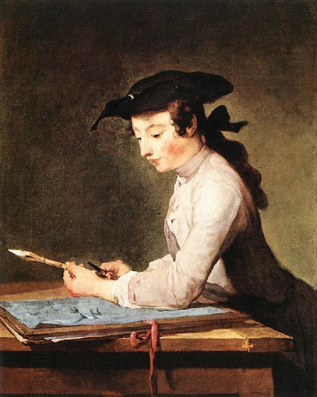 jean-Baptiste-Simeon Chardin The Draughtsman China oil painting art